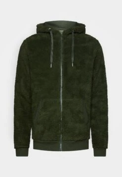 Pier One BORG ZIP-UP JACKET - Fleecejacke - Dark Green -Pier One Verkaufsgeschäft 067adbe3faa7458ba7e980a0b8da5bd4 1