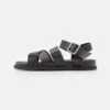 Pier One UNISEX - Riemensandalette - Black -Pier One Verkaufsgeschäft 13f4e0e6a67e4656940045ec37d8b11b