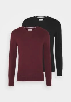 Pier One 2PACK - Strickpullover - Black/bordeaux 12 Pier One 2PACK - Strickpullover - Black/bordeaux -Pier One Verkaufsgeschäft 1401fde1674b40a68d7e1288645f8b9b
