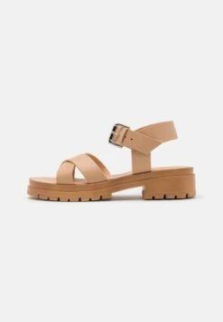 Pier One LEATHER - Riemensandalette - Beige -Pier One Verkaufsgeschäft 28d0352b0d3547988fcf7fd387bd203d