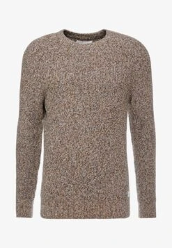 Pier One MULTICOLOUR HALF CARDIGAN JUMPER - Strickpullover - Mottled Dark Yellow -Pier One Verkaufsgeschäft 43d052bb50e448ea97efd06449ca54d1