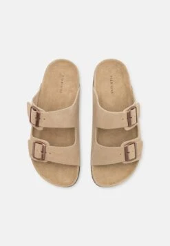 Pier One LEATHER UNISEX - Pantolette Flach - Beige -Pier One Verkaufsgeschäft 658db7c748df48419a27fd940a9ac1ce