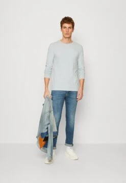 Pier One 2 PACK - Langarmshirt - Light Blue/dark Blue