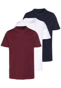 Pier One 3 PACK - T-Shirt Basic - White/dark Blue/red -Pier One Verkaufsgeschäft b22996cf8ea74e22b29cab897962d0ba 1