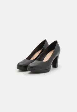Pier One LEATHER - Plateaupumps - Black -Pier One Verkaufsgeschäft cb9dcb9e5ca84540a8855df09b5d8b0c