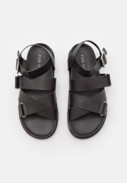 Pier One UNISEX - Riemensandalette - Black -Pier One Verkaufsgeschäft cfa1a932594a4711b3c49603ed200cce