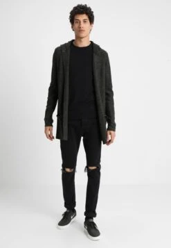 Pier One Strickjacke - Black/olive -Pier One Verkaufsgeschäft f0b86351320f4fb28ab9995d1fcf925e